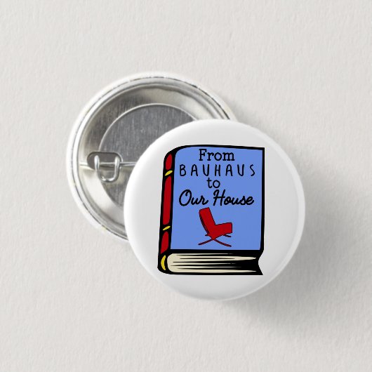 バウハウスからの私達の家の本ボタンへのトムウォルフ 缶バッジ (正面&裏面)
