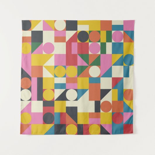 バウハウスのアートワーク：抽象芸術幾何学的な構成 タペストリー (正面)