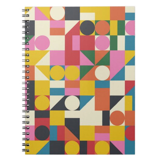 バウハウスのアートワーク:抽象芸術幾何学的な構成 ノートブック (正面)