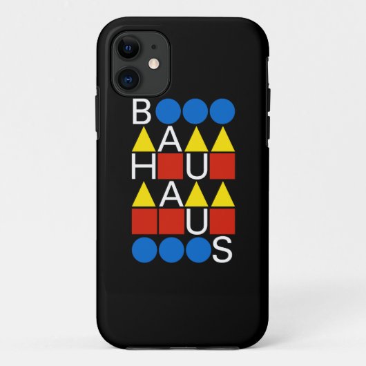 バウハウスのコレクションの白い場合のiphone Case-Mate iPhoneケース (裏面)