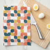 バウハウスのレトロの幾何学的なパターン キッチンタオル (四つ折り)