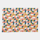 バウハウスのレトロの幾何学的なパターン キッチンタオル (横)