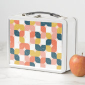 バウハウスのレトロの幾何学的なパターン メタルランチボックス (インサイチュ)
