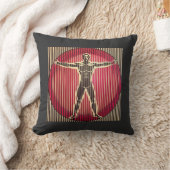 バウハウスのヴィトルヴィアン・マン光学錯覚 クッション (ブランケット)