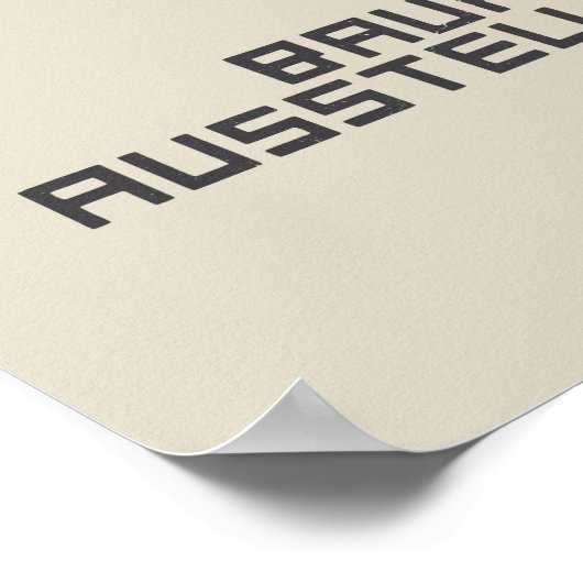 バウハウスアウステルンワイマール1923展アフィッシュ ポスター (角)