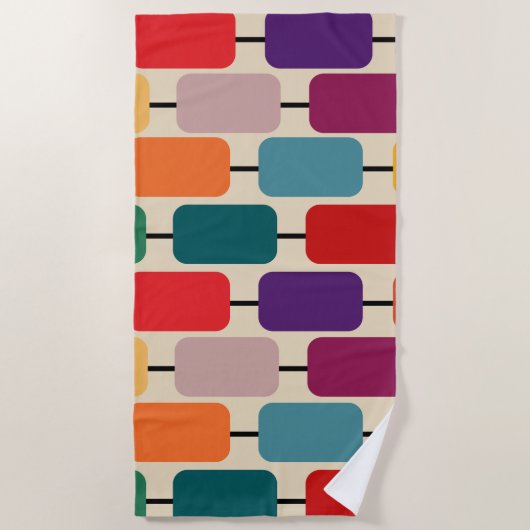 バウハウスアバカス ビーチタオル (正面)