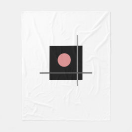バウハウスアートグレイ幾何学合成 フリースブランケット