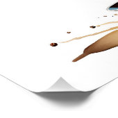 バウハウスアートモーニングコーヒー（青と茶色） ポスター (コーナー)