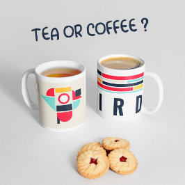 バウハウスアート – 鳥。 コーヒーマグカップ