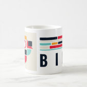 バウハウスアート – 鳥。 コーヒーマグカップ (中央)