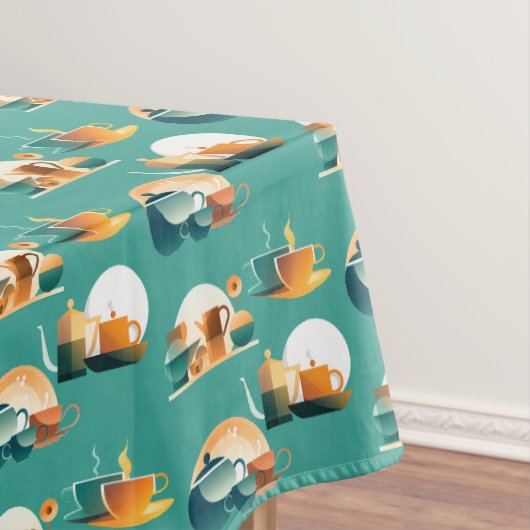 バウハウスインスパイアレトロコーヒー テーブルクロス (インサイチュ)