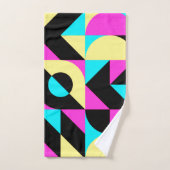 バウハウスインスパイア幾何柄バスタオルセット バスタオルセット (ハンドタオル)