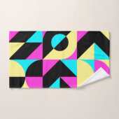 バウハウスインスパイア幾何柄バスタオルセット バスタオルセット (ハンドタオル)