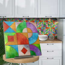 バウハウスウォーターカラー幾何学抽象芸術N2