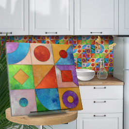 バウハウスウォーターカラー幾何学抽象芸術N3 タイル