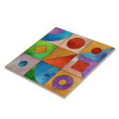 バウハウスウォーターカラー幾何学抽象芸術N3 タイル (側面)