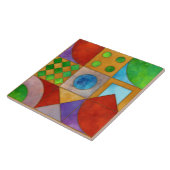 バウハウスウォーターカラー幾何学抽象芸術N4 タイル (側面)