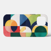 バウハウスウォーターカラー – 幾何グリーンフォンケース Case-Mate iPhoneケース (裏面 (横))