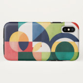 バウハウスウォーターカラー – 幾何グリーンフォンケース Case-Mate iPhoneケース (裏面(横))