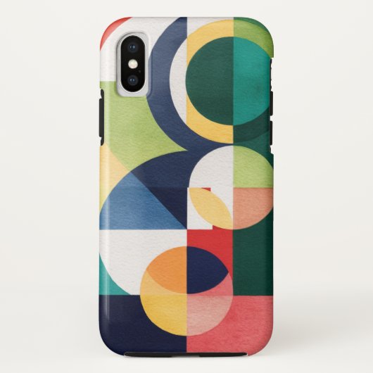 バウハウスウォーターカラー – 幾何グリーンフォンケース Case-Mate iPhoneケース (裏面)
