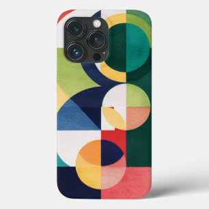 バウハウスウォーターカラー – 幾何グリーンフォンケース iPhone 13 PROケース