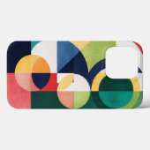 バウハウスウォーターカラー – 幾何グリーンフォンケース Case-Mate iPhoneケース (裏面 (横))