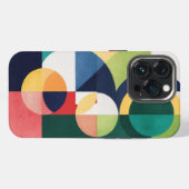 バウハウスウォーターカラー – 幾何グリーンフォンケース iPhoneケース (裏面横)