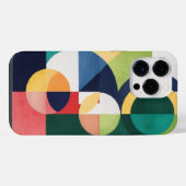 バウハウスウォーターカラー – 幾何グリーンフォンケース iPhoneケース (裏面横)