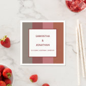 バウハウスカストライプのスタムウェディング紙ナプキンス スタンダードカクテルナプキン (インサイチュ)