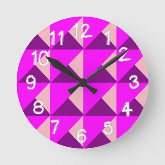 バウハウスキルト ラウンド壁時計 (正面)