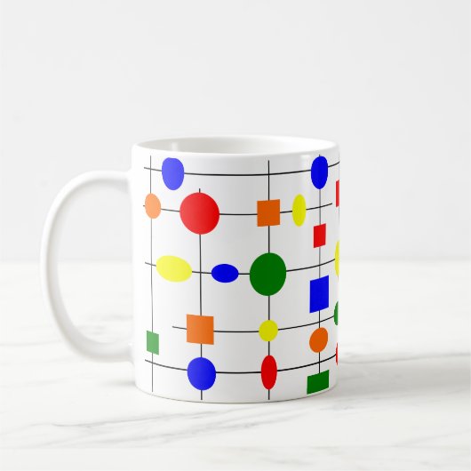 バウハウスグリッド コーヒーマグカップ (左)