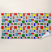 バウハウスグリッド ビーチタオル (正面)