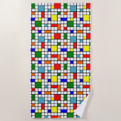 バウハウスグリッド ビーチタオル (正面)