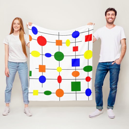 バウハウスグリッド フリースブランケット (インサイチュ)