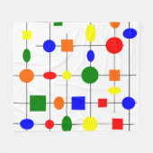 バウハウスグリッド フリースブランケット (正面(横))