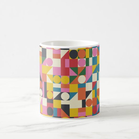 バウハウスコンポジションアートワーク(ヴィンテージパブスト) コーヒーマグカップ (中央)