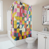 バウハウスコンポジションアートワーク(ヴィンテージパブスト) シャワーカーテン (インサイチュ)