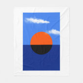 バウハウスサマーホライズン フリースブランケット (正面)