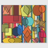 バウハウスシェイプとライン ラッピングペーパー (フラット)