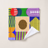 バウハウスシェイプコラージュ バスタオルセット (ウォッシュタオル)