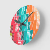 バウハウスシェイプズ&ライン2  ラウンド壁時計 (傾斜)