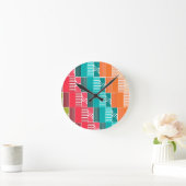 バウハウスシェイプズ&ライン2  ラウンド壁時計 (ホーム)