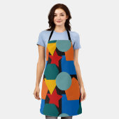 バウハウスシェイプ エプロン (着用した状態)