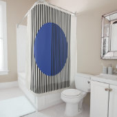 バウハウスシャワーカーテン、ブルーシャワーカーテンB7 シャワーカーテン (インサイチュ)