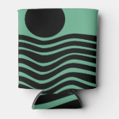 バウハウスシーフオムグリーン抽象芸術 缶クーラー (正面)