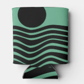 バウハウスシーフオムグリーン抽象芸術 缶クーラー (裏面)