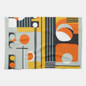 バウハウスジオメトリックデザイン01最適 キッチンタオル (横)