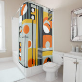 バウハウスジオメトリックデザイン01最適 シャワーカーテン (インサイチュ)