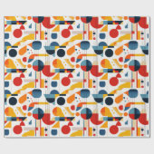 バウハウスジオメトリック抽象芸術パターン#1 ID1068 ラッピングペーパー (フラット)