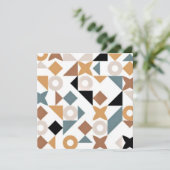 バウハウスジオメトリックXOXOスクエアホリデーカード シーズンカード (スタンド正面)